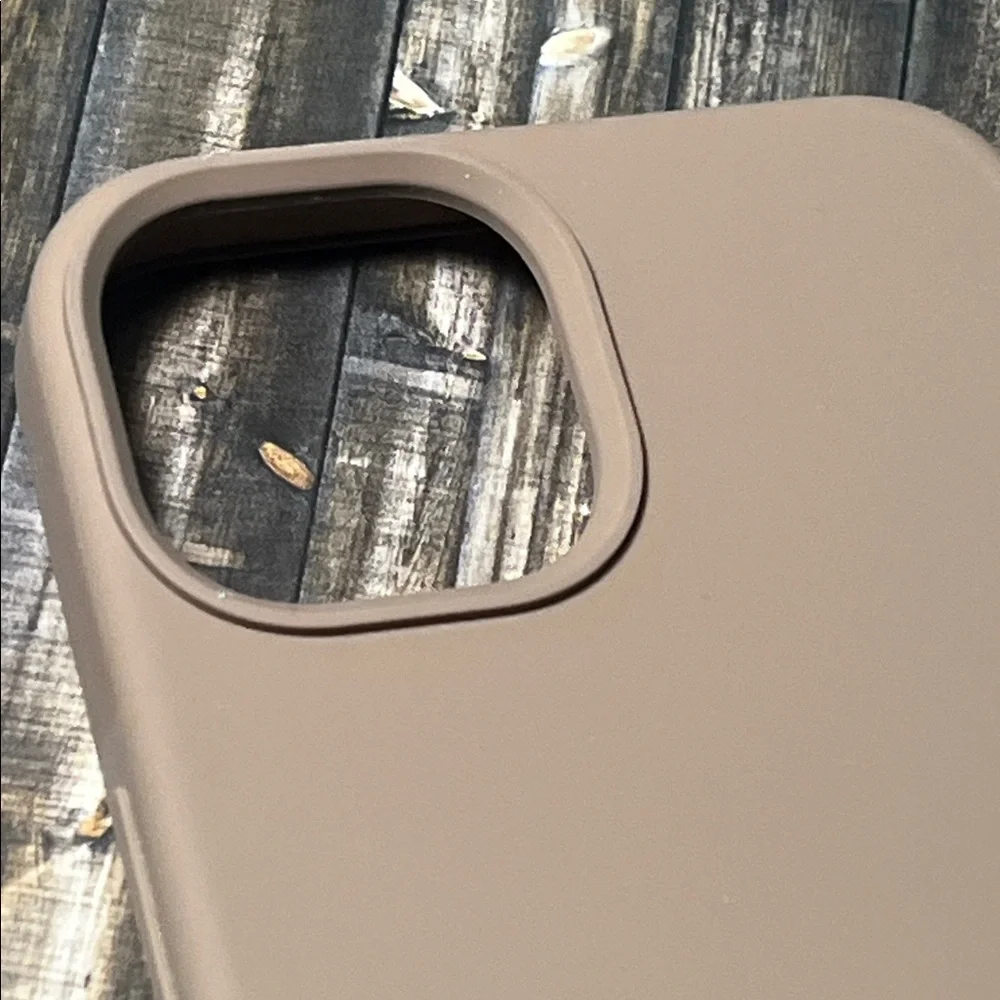 5for$10 Light Brown iPhone 14 Case Silicone Microfiber Lining Phone Case